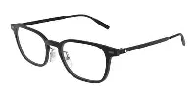 Montblanc Mb0467ol Asian Fit 014 Men's Glasses  Size 57 - Free Lenses - Blue Light Block Available In Black