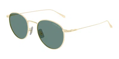 Montblanc Mb0473s 004 Men's Sunglasses Gold Size 50 In Green