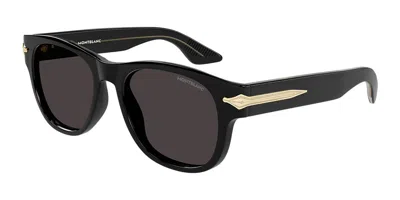 Montblanc Mb0478s 001 Men's Glasses  Size 54 - Free Lenses - Blue Light Block Available In Black