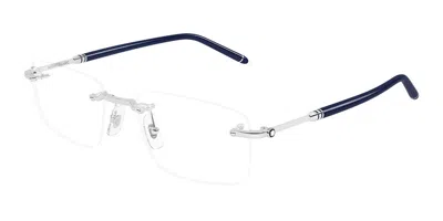 Montblanc Mb0480o Men's Glasses, Silver, Size 54 In Multi
