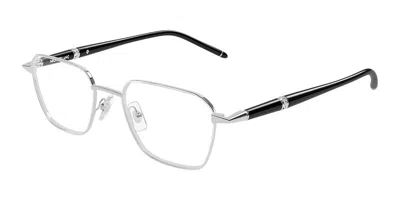 Montblanc Mb0485o 004 Men's Glasses  Size 51 - Free Lenses - Blue Light Block Available In Silver