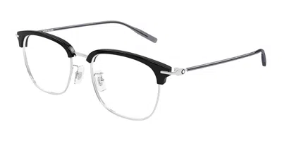 Montblanc Mb0492oa Asian Fit 001 Men's Glasses  Size 55 - Free Lenses - Blue Light Block Available In Multi