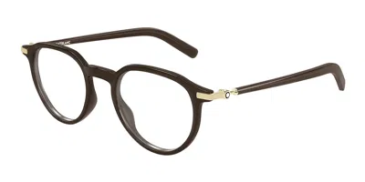 Montblanc Mb0495o 004 Men's Glasses Brown Size 49 - Free Lenses - Blue Light Block Available