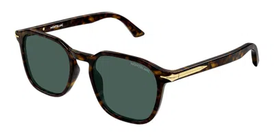 Montblanc Mb0516s 002 Men's Sunglasses Tortoiseshell Size 52 In Brown