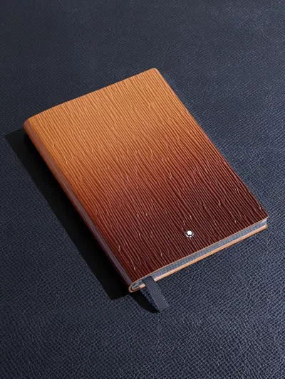 Montblanc Medium Dégradé Corteccia Sfumato Leather Notebook In Brown