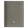 Montblanc Medium Grey 4810 Leather Card Holder In Gray