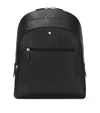 Montblanc Sartorial Medium Cross-grain Leather Backpack In Black