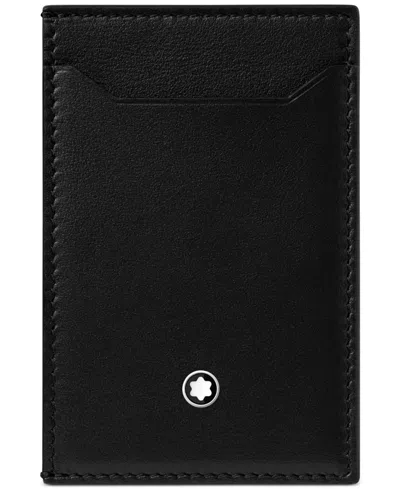 Montblanc Meisterstuck 3 Pocket Card Holder In Black