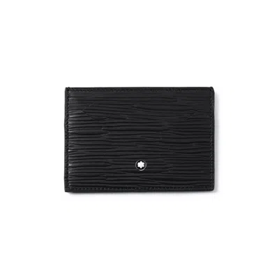 Pre-owned Montblanc Meisterstück 4810 Leather 5cc Card Holder Case Wallet Purse For Men In Black