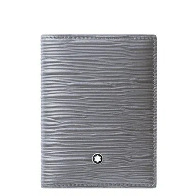 Montblanc Meisterstuck 4810 Leather Card Holder In Gray
