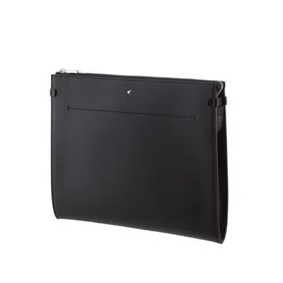 Pre-owned Montblanc Meisterstück 4810 Men's Portfolio Clutch Bag Pouch Purse Wallet Zipper In Black