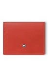 Montblanc Meisterstuck 4cc Soft Leather Card Holder In Red