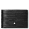 Montblanc Meisterstuck 6cc Black Leather 4810 Wallet With Money Clip In Black