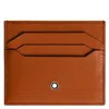 Montblanc Meisterstuck 6cc Leather Card Holder In Orange