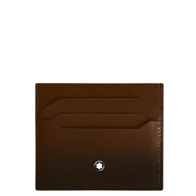 Montblanc Meisterstuck 6cc Leather Card Holder In Brown