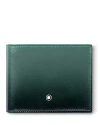 Montblanc Meisterstuck 6cc Leather Wallet In Green