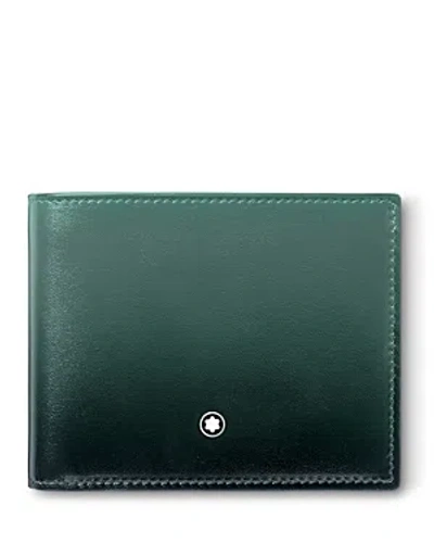 Montblanc Meisterstuck 6cc Leather Wallet In Green