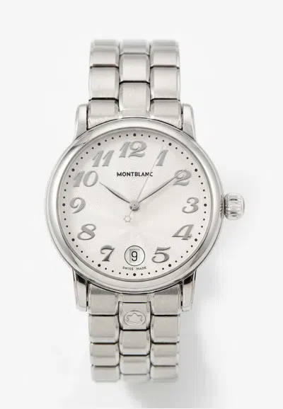 Montblanc Meisterstück 7042 Stainless Steel Watch In Silver
