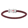 Montblanc Meisterstuck Ace Of Hearts Woven Bracelet In Brown