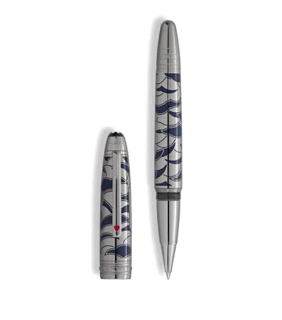 Montblanc Meisterstück Around The World Solitaire Legrand Rollerball Pen In Gray