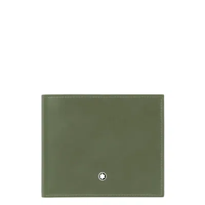 Montblanc Meisterstuck Bi-fold Leather Wallet In Green