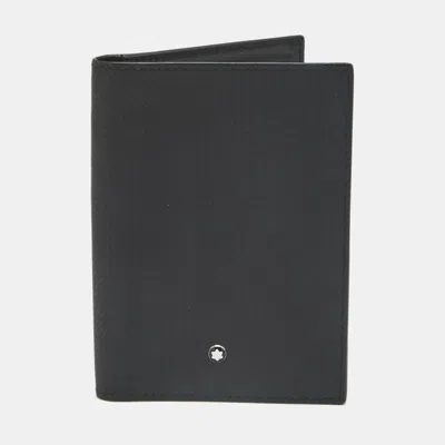 Pre-owned Montblanc Meisterstück Black Leather Passport Holder