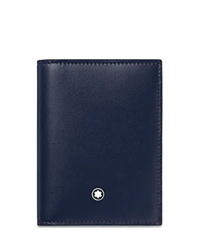 Montblanc Meisterstuck Card Holder Wallet In Blue