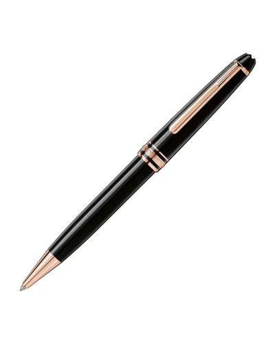 Montblanc Meisterstuck Classique Ballpoint Pen, Rose Gold-coated In Black