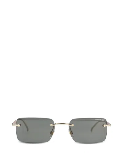 Montblanc Meisterstück Combi Square-shaped Sunglasses In Gray