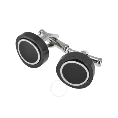 Montblanc Meisterstuck Contemporary Turning Black Pvd Cuff Links 104506