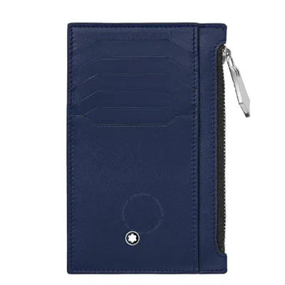Montblanc Meisterstuck Geometric Leather Wallet In Blue