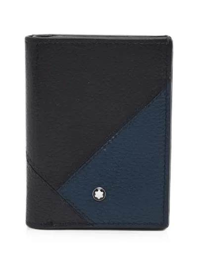 Pre-owned Montblanc Meisterstuck Geometry Bifold Wallet In Black