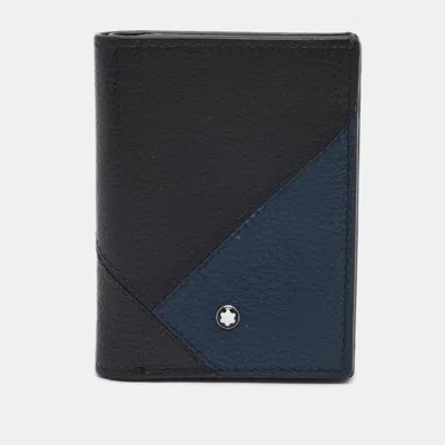 Pre-owned Montblanc Meisterstuck Geometry Multicolor Leather Bifold Wallet