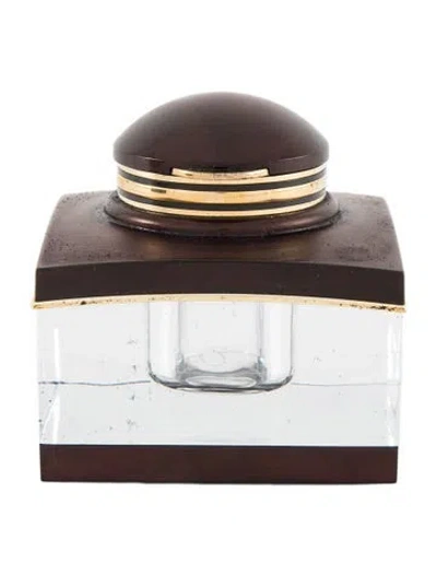 Pre-owned Montblanc Meisterstück Inkwell In Black/clear