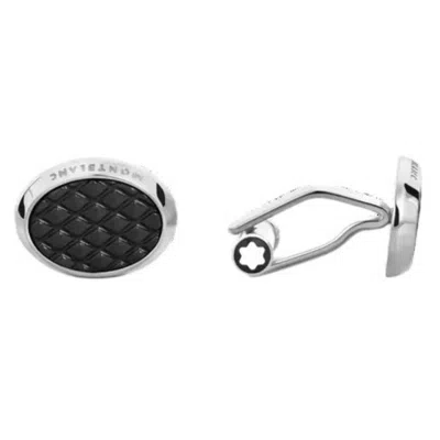 Montblanc Meisterstuck Lacquer Cufflinks In Silver