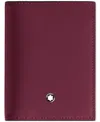Montblanc Meisterstuck Leather 4cc Card Holder In Cassis
