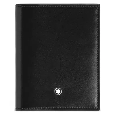 Montblanc Meisterstuck Leather 6cc Compact Wallet In Black