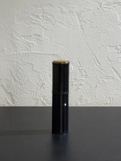 Montblanc Meisterstück Leather And Gold-tone Pen Pouch In Black