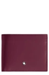 Montblanc Meisterstück Leather Bifold Wallet In Dark Red