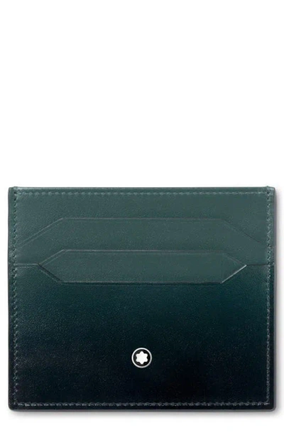 Montblanc Meisterstück Leather Card Case In British Green