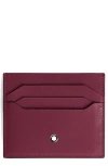 Montblanc Meisterstück Leather Card Case In Dark Red