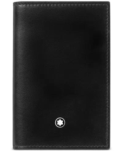 Montblanc Meisterstuck Leather Card Holder In Black