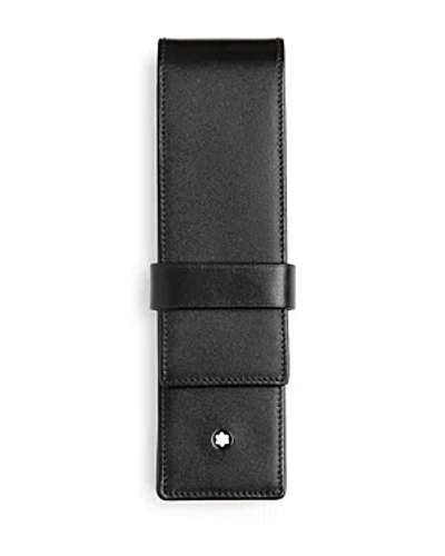 Montblanc Meisterstuck Leather Double Pen Pouch In Black