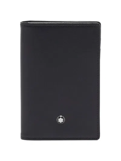 Pre-owned Montblanc Meisterstuck Logo-plaque Card Holder In Black