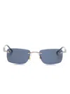 Montblanc Meisterstück Rectangle-frame Sunglasses In Blau