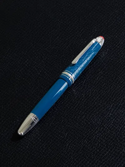 Montblanc Meisterstück Romeo & Juliet Legrand Platinum-plated And Resin Ballpoint Pen In Blue