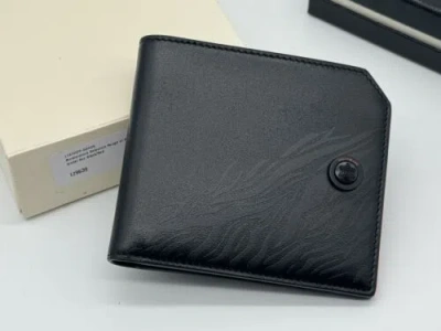 Pre-owned Montblanc Meisterstuck Selection Rouge Et Noir 6cc Wallet 100% Genuine $570 In Black