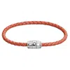 Montblanc Meisterstuck Steel & Cayenne Leather Bracelet