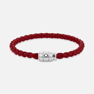 Montblanc Meisterstuck Steel & Russet Leather Bracelet