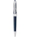 Montblanc Meisterstuck Solitaire Doue Blue Hour Classique Ballpoint Pen 112891 In Blue